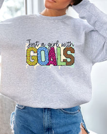  Just a Girl with Goals Crewneck Sweatshirt