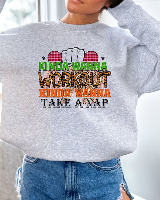 Kinda Wanna Workout Crewneck Sweatshirt